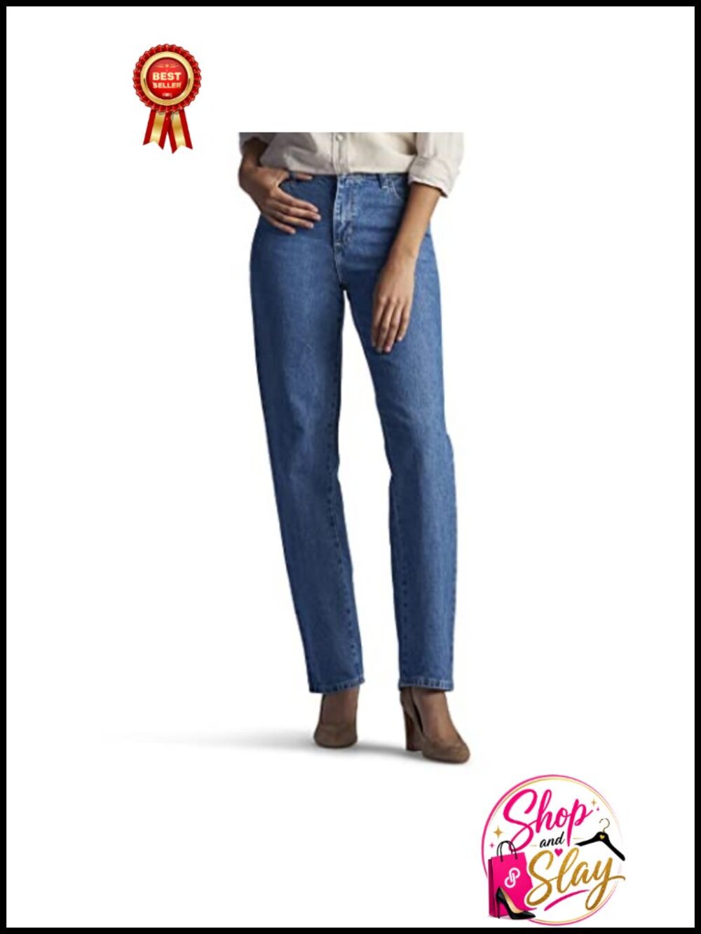 Women's Relaxed Fit All Cotton Straight Leg Jeans
